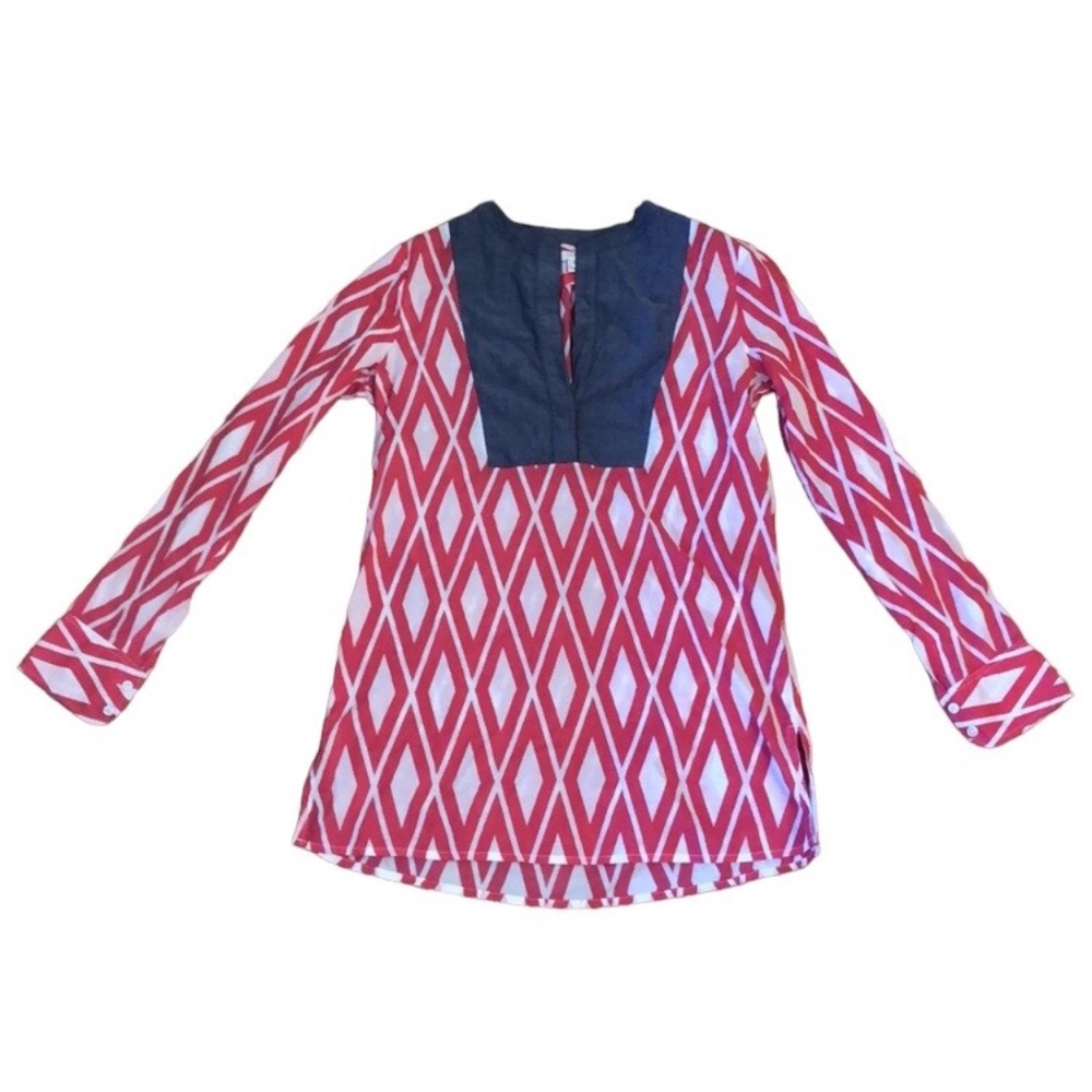 J. Crew Diamond Cotton Denim Tunic Women’s Size XXS